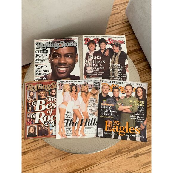 Lot of 5 Rolling Stone Magazines – 2008 Issues (1049–1053) – Chris Rock, The Rol - Picture 1 of 8